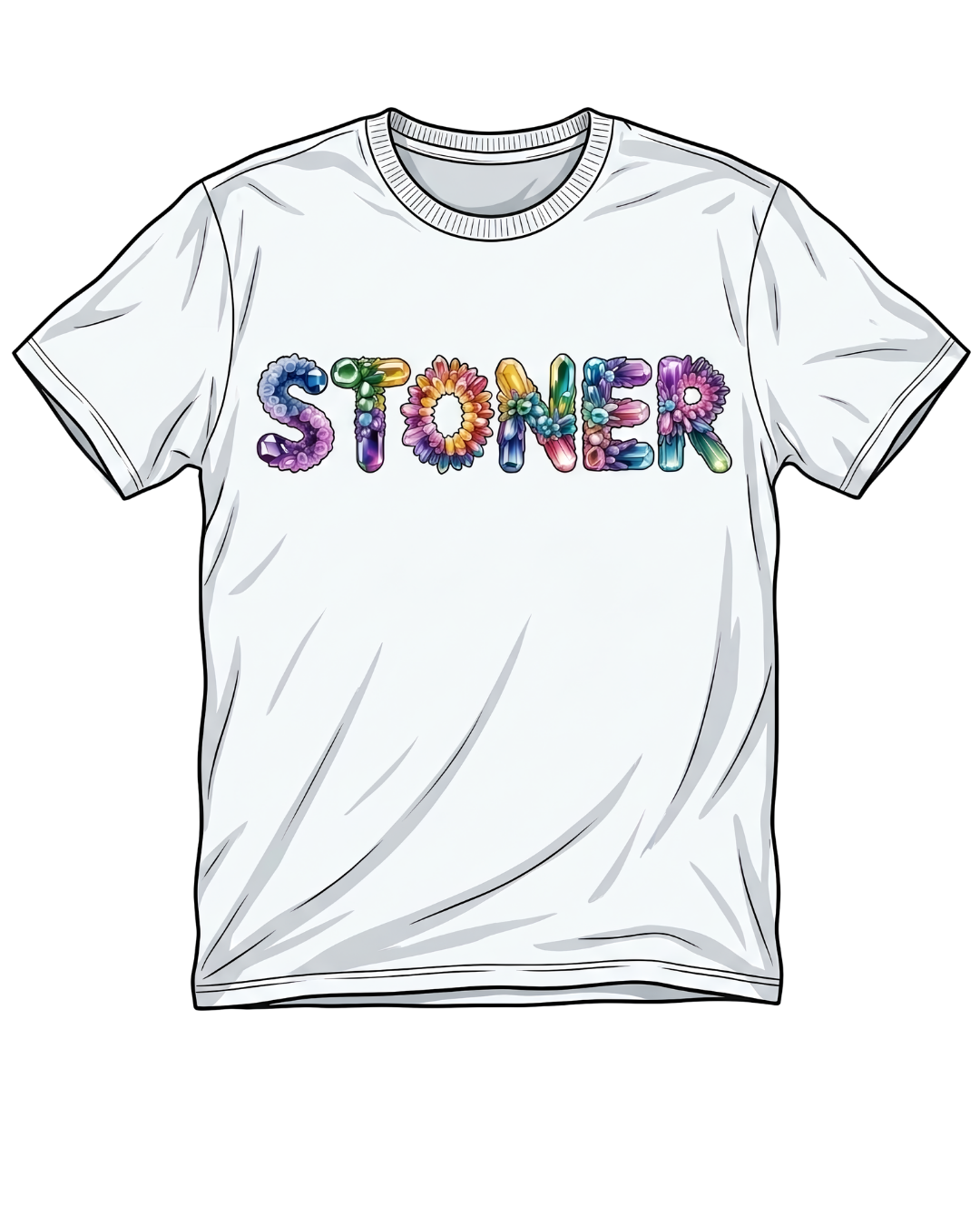 Crystal Flower Logo T-Shirt (White)