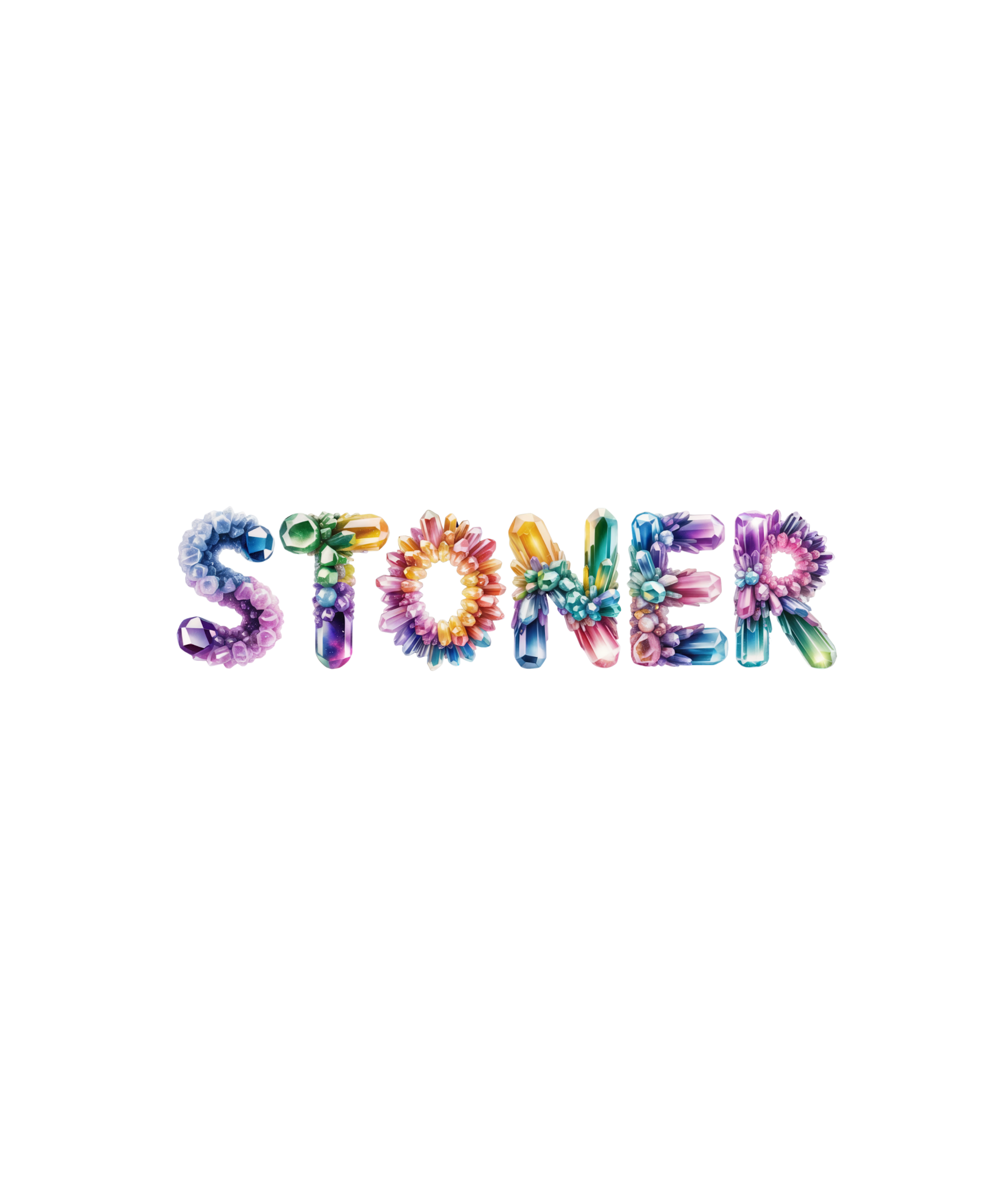 Crystal Flower Logo T-Shirt (White) by StonerUSA.com | Premium Shirt from California cannabis lifestyle brand | Stoner Water & Apparel