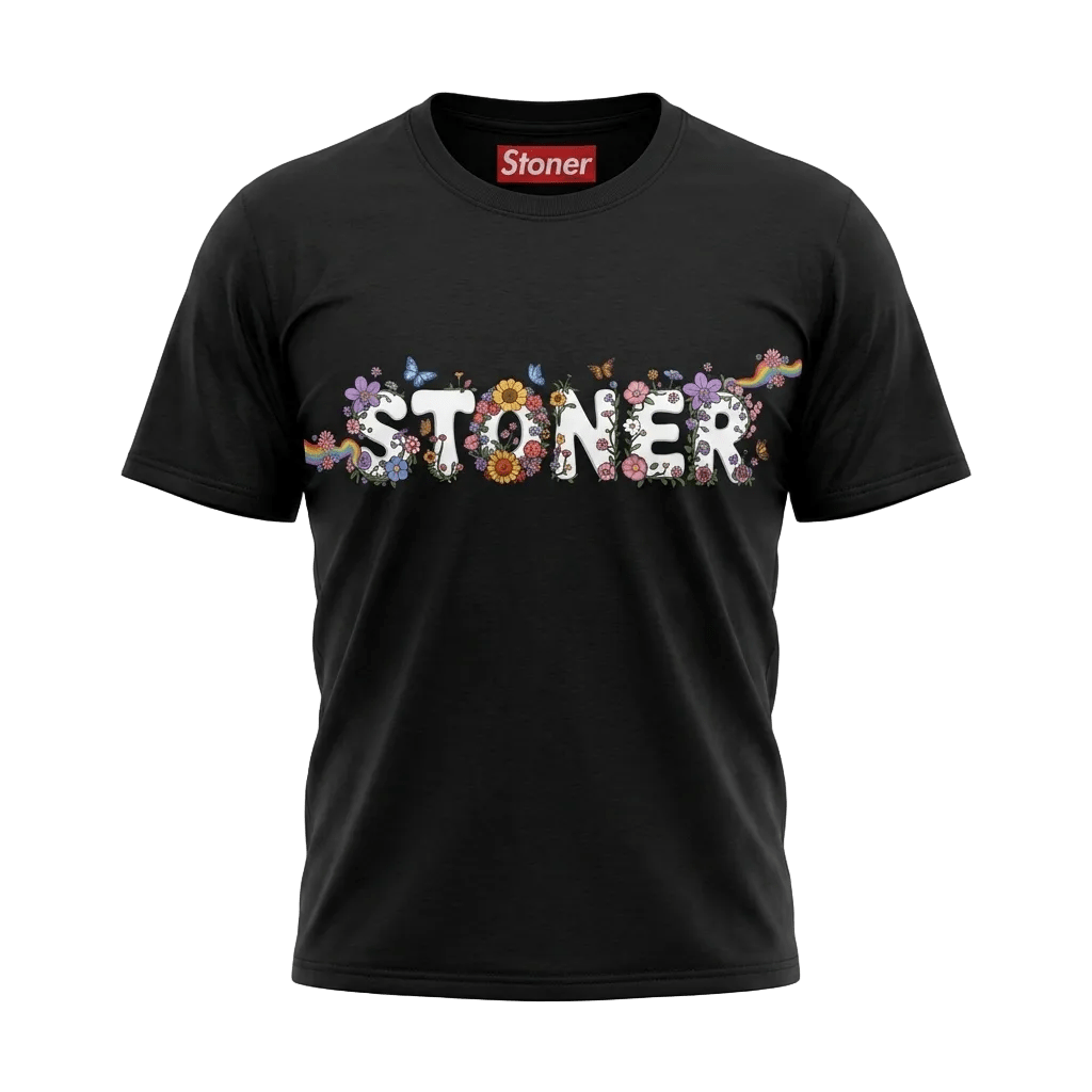 Floral Logo T-Shirt by StonerUSA.com | Premium Shirt from California cannabis lifestyle brand | Stoner Water & Apparel