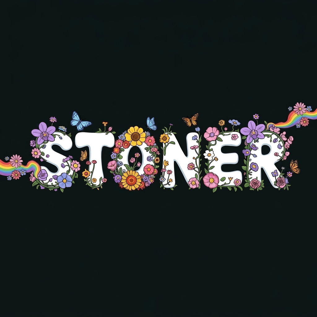 Floral Logo T-Shirt (White) by StonerUSA.com | Premium Shirt from California cannabis lifestyle brand | Stoner Water & Apparel