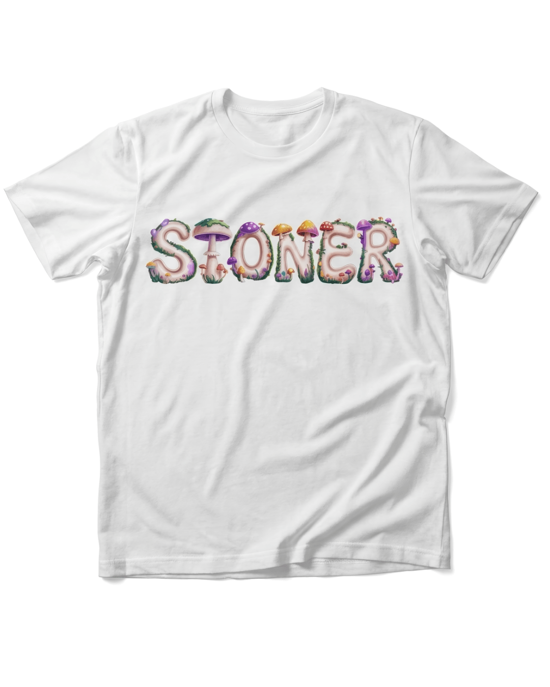 Mushroom Logo T-Shirt (White) by StonerUSA.com | Premium Shirt from California cannabis lifestyle brand | Stoner Water & Apparel