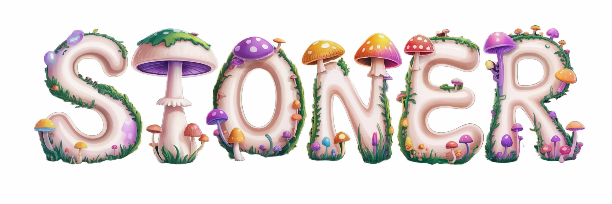 Mushroom Logo T-Shirt (White) by StonerUSA.com | Premium Shirt from California cannabis lifestyle brand | Stoner Water & Apparel