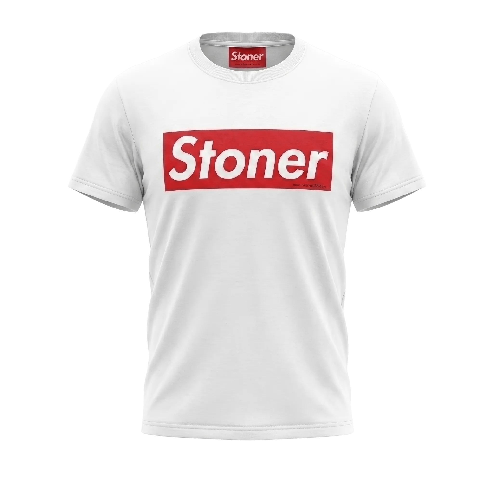 STONER OG Red Box Logo T-Shirt by StonerUSA.com | Premium Shirt from California cannabis lifestyle brand | Stoner Water & Apparel